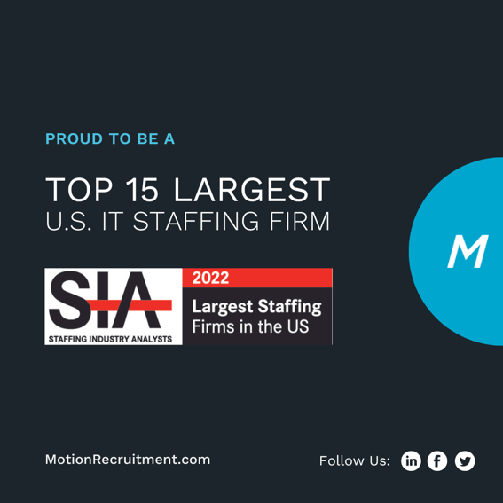 Motion Recruitment Debuts on SIA's Largest IT Staffing Firms List